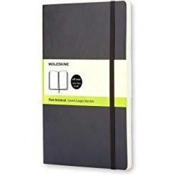Moleskine Classic Plain Paper Notebook, Soft Cover and Elastic Closure Journal, Color Black, Size Pocket 9 x 14 A6, 192 Pages