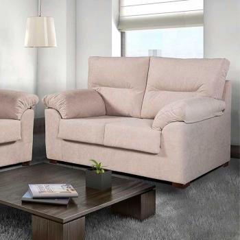 Sofá 2 Plazas Ámbar en Tela Antimanchas 155x90x105 cm Color Beige. Matris