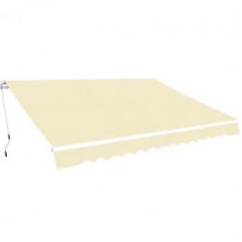 Toldo Plegable Manual Día y Noche 600 cm Color Crema