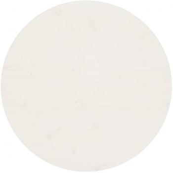 vidaXL Table Top White Ø70x2.5 cm Solid Wood Pine