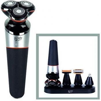 Jata MP34B Corta Barba Afeitadora 5 en 1 con Cabezales Extraíbles para Una Fácil Limpieza Recargable en 2 Horas Precisión de corte Incluye Accesorios