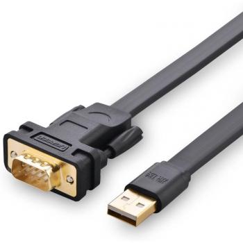 Ugreen CR107 - Cable adaptador de USB 2.0 a DB9 RS-232, 1 m, color negro