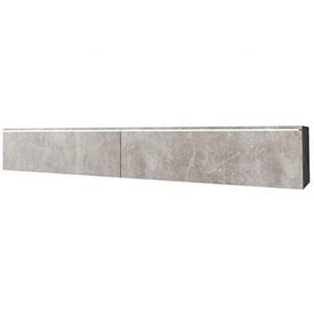 Mesa de TV Sarasota 121, Hormigón, 180x30x33cm, con 2 puertas y opción de LED