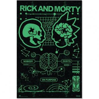Erik Editores Póster Rick & Morty Nobody Exist On Purpose
