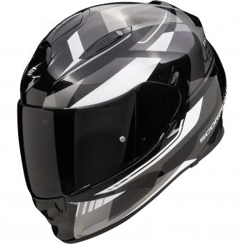 Casco Moto Integral Scorpion EXO-491 Abilis Negro Blanco Plata Talla L