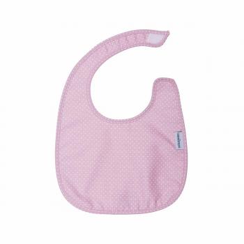 Babero Cuadrado Con Velcro Pic Rosa/Mota 20X26 Cm