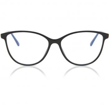 Cat Eye Armazón Completo de Plástico Negro para Hombre - Gafas Recetadas Anti-Azules - SmartBuy Collection