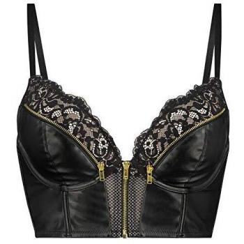 Sujetador Longline Push-Up con Aros Preformado Talia Negro