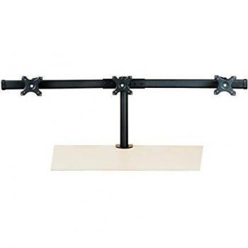 Value - Soporte triple para monitores LCD, color negro
