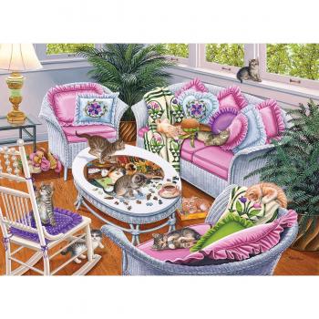 Rompecabezas Diez Gatos - 1000 piezas de SunsOut (45897) - diseño de Higgins Bond