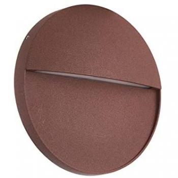Aplique LED Baker 6W, acabado corten, 3000K, 420lm, IP54, color marrón óxido, para exterior, con 3 años de garantía