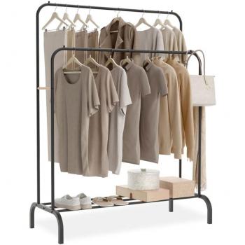 Perchero de Pie Newlux Hangy Duo 30 Negro Metal 115 x 50 x 150 cm