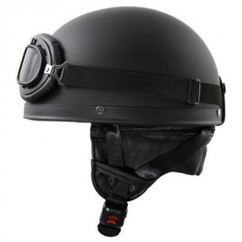 ATO-Casco para moto con gafas de estilo vintage. M