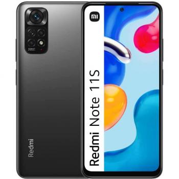 Smartphone Xiaomi Redmi Note 11S, Color Gris, 128 GB Memoria Interna, 6 GB RAM, Pantalla AMOLED FHD+ de 6.43, Cámara Principal de 108 MP, Dual Sim, Versión Global