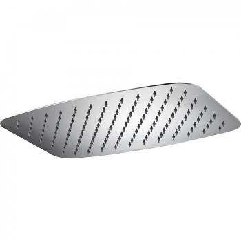 Rociador rectangular empotrado al techo Imex de acero inoxidable con acabado cromado, dimensiones 40x25 cm, diseño extraplano