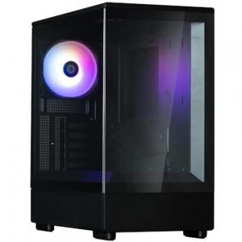 Zalman P10 Black Micro-ATX Mini Tower Case with Tempered Glass, A-RGB Fan, USB-C/3.0/HD Audio