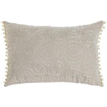 Cojín Romántico Beige 60 x 40 cm Home ESPRIT