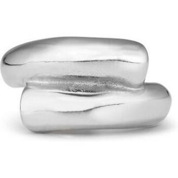 UNO de 50 Silver Plated Tubular Closed Center Ring - Size 12