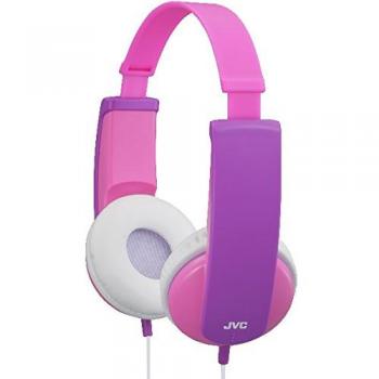 JVC Kids Stereo Headphones with Volume Limiter, Pink/Purple - HA-KD5P