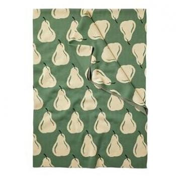 Manta 140x190cm 1000gr 100% acrílico crema con cerezas rojas Benetton Fruits Be