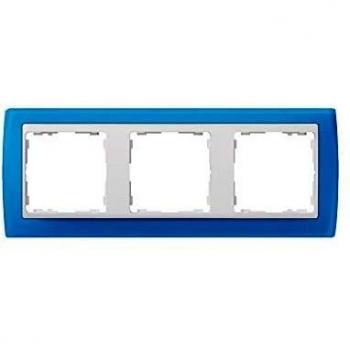 Simon - 82633-64 marco 3 elemento s-82 blanco translucido azul Ref. 6558230193