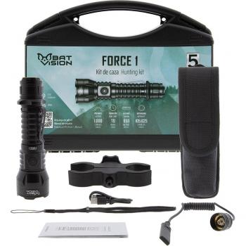 Linterna LED Force One B-Vision 1000 Lúmenes con Kit de Caza
