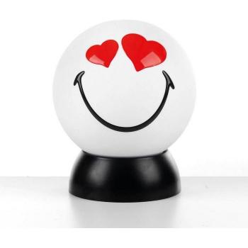 Lámpara de mesa SMILEY Plástico Blanco Globo de Corazones para Niños