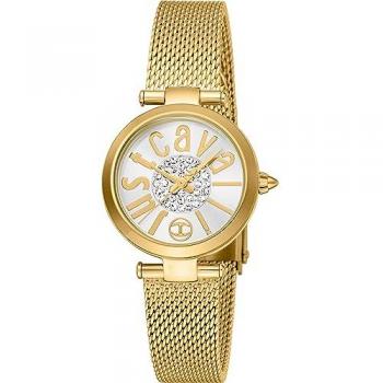 Reloj de pulsera Just Cavalli Glam Chic Modena - JC1L280M0045, correa color: Oro amarillo, Dial Gris plata, Mujer, JUST CAVALLI TIME Mod. MODENA 2023-24