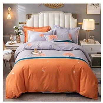 WUIO Juego De Ropa De Cama con Colcha, 4 Piezas De Colcha Edredón Floral Moderno, Juego De Cama Edredones Que Incluyen 1 Sábana, 1 Funda De Edredón, 2 Funda De Almohada,B,180 * 220cm