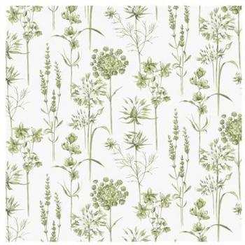 Botanical Wildflowers Green Floral Wallpaper - Superfresco Easy Collection