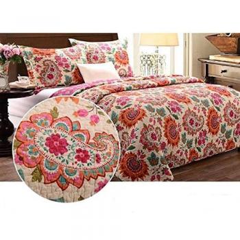 Unimall Colcha Bouti cama 135 0 140, 1*Colcha de 230*250 cm y 2 Fundas de Almohada 50*70 cm