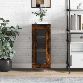 Aparador de madera contrachapada 34,5x34x90 cm Mueble de Almacenaje de Salón con Armarios y Cajón de Madera, Buffet Moderno, Armario Auxiliar y Armario de Al