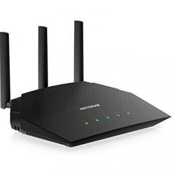 Netgear RAX10 - Router Wifi 6 AX1800 de 4 transmisiones, velocidades de hasta 1.8 Gbps, cobertura de hasta 100 M2 y 20 dispositivos