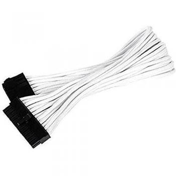 SilverStone 24-Pin Motherboard Extension Cable, White Sleeve, 30cm