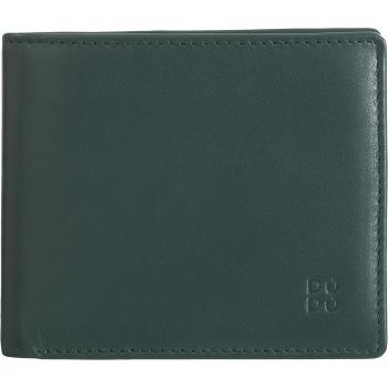 Cartera pequeña de hombre Dudu de piel con monedero y solapa interior, RFID