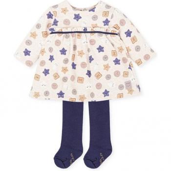 Tutto Piccolo - Vestido de bebé niña en arena con estampado