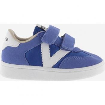 Victoria Baby Nylon Sneakers with Suede Accents and Double Velcro Closure