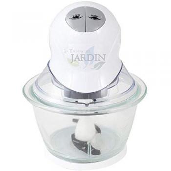 Picadora de Alimentos Suinga 400W, 2 Velocidades, Recipiente de Cristal Desmontable, Capacidad 1L, Cuchillas de Acero Inoxidable