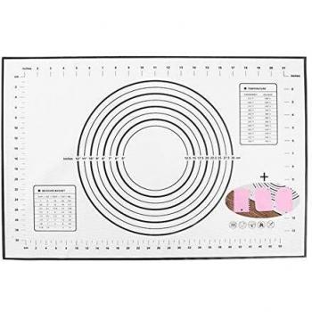 BaoWnylz Tapete de Silicona para Hornear Baking Mat Grande Antiadherente,60 x 40 cm,Adecuados para Hacer Pan y Pasteles en el Hogar
