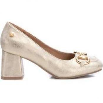 Mocasines dorados Xti con detalle metalizado para mujer