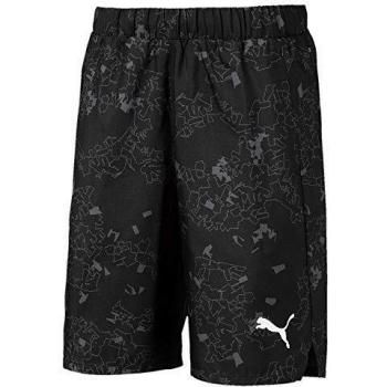 Puma - Tejido de microfibra negro con logotipo blanco negra 8 años