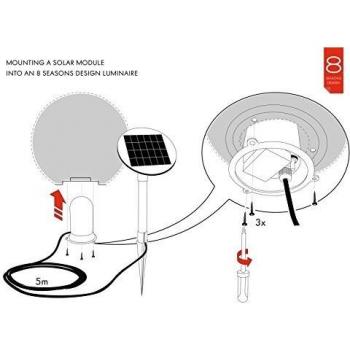 8 seasons design Lámpara LED solar para jardín