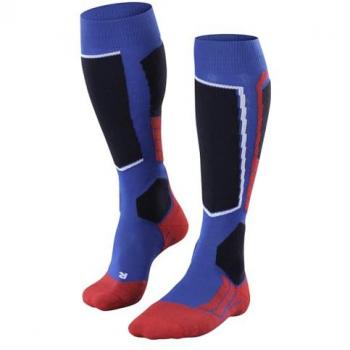 Falke SK2 Intermediate Wool Ski Socks for Men, Knee-High, Blue/Grey 46-48
