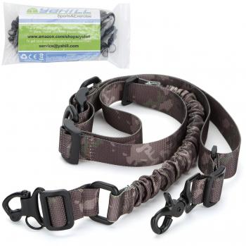 yahill® Nuevo diseño único Multi 2 de punto 2 in1 Rifle Gun Sling Camo ajustable correa para Outdoor Sport Caza, o con 2 extra 1 – 1/10,2 cm Quick Detach Push Button Sling Swivel