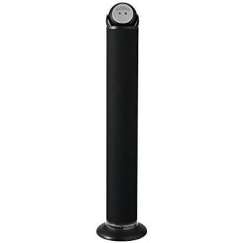 BigBen Interactive TW11LASER - Pack de un Torre Multimedia con Laser y 2 micrófonos, Color Negro