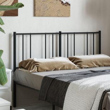 vidaXL Metal Headboard Black 150 cm