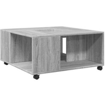 Mesa de centro madera de ingeniería gris Sonoma 80x80x40 cm