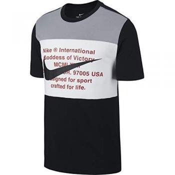 Nike M NSW Swoosh Tee SS - Camiseta para hombre, Primavera-verano 20., Logotipo, Hombre, color 335blau/Ge, tamaño L