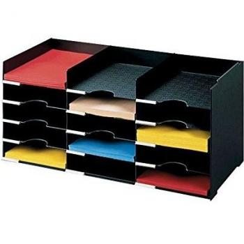 Paperflow 531.01 - Clasificador de 15 casillas, color negro