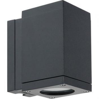 Aplique para jardín Sandvik Grafito 13,5 cm, lámpara de pared empotrada, grafito, IP65, led GU10